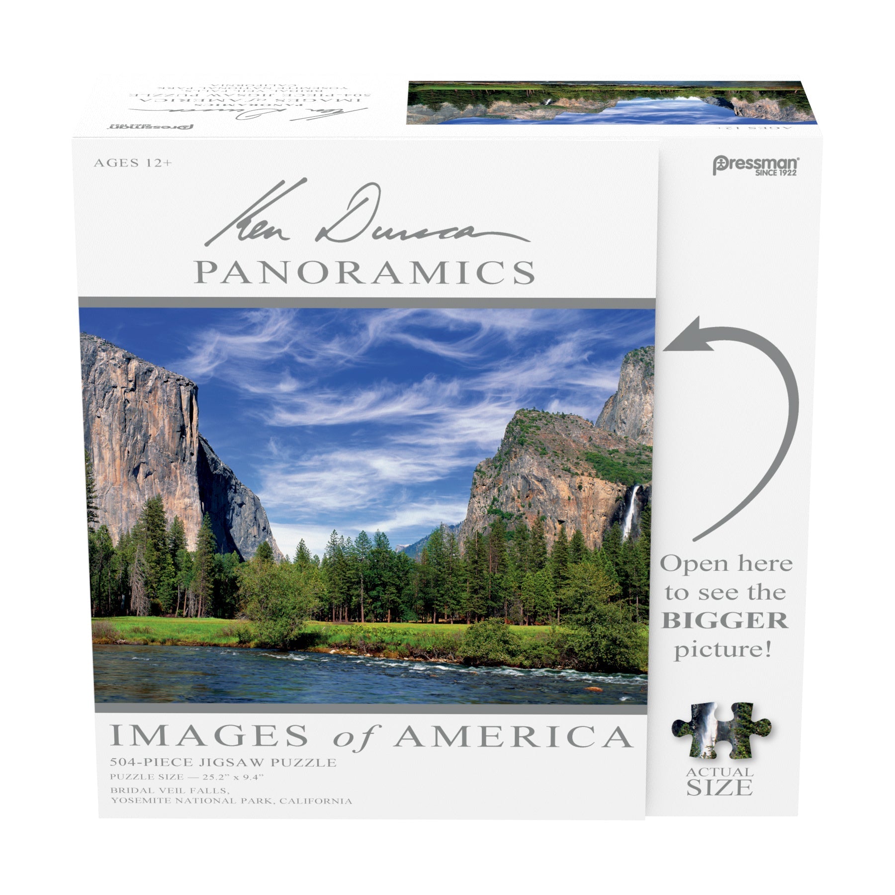  Pressman Toy Ken Duncan Panoramics: Images of America - Bridal Veil Falls, Yosemite National Park, California: 504 Pcs - Multi-color - Bonton