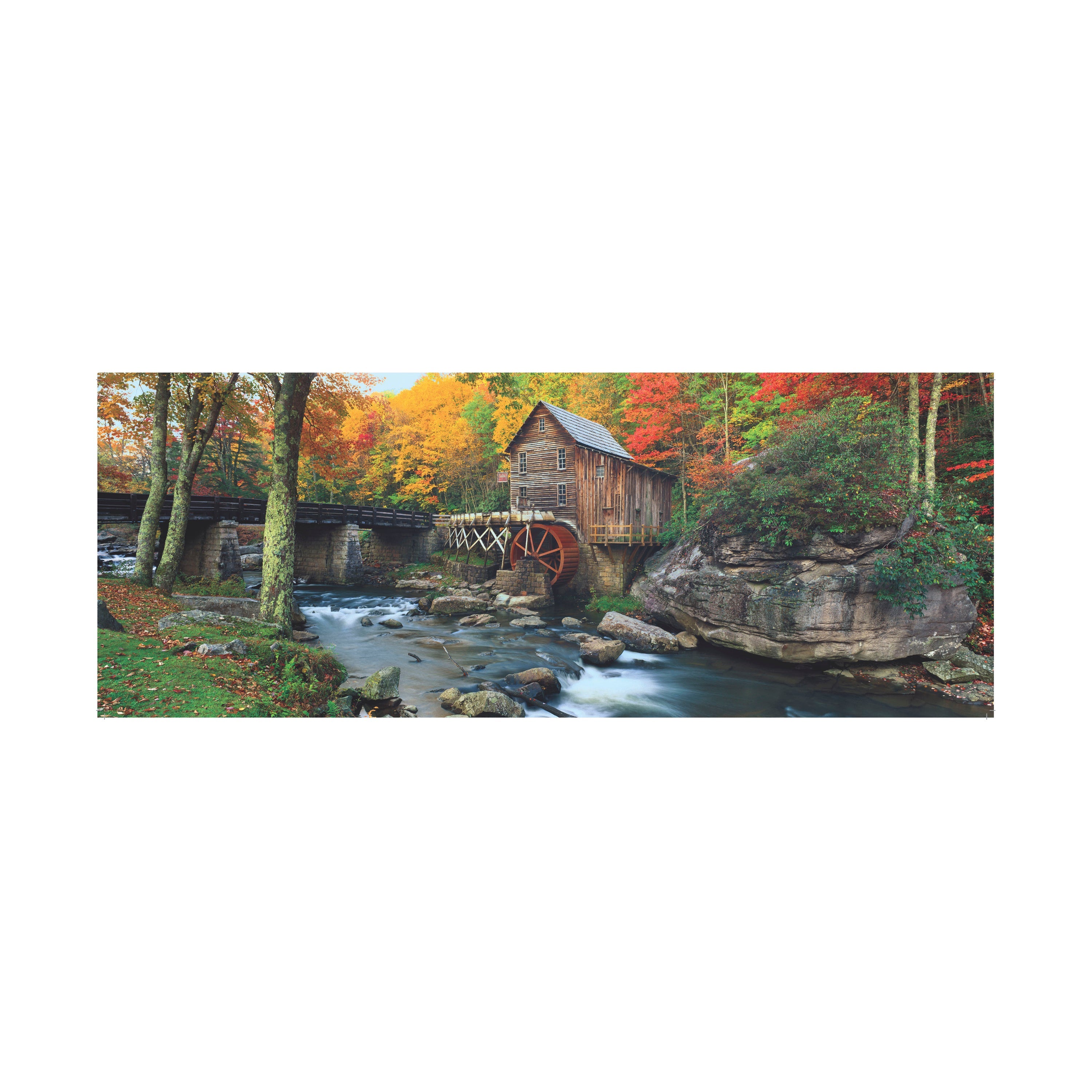  Pressman Toy Ken Duncan Panoramics: Images of America - Glade Creek Grist Mill, West Virginia: 504 Pcs - Multi-color - Bonton