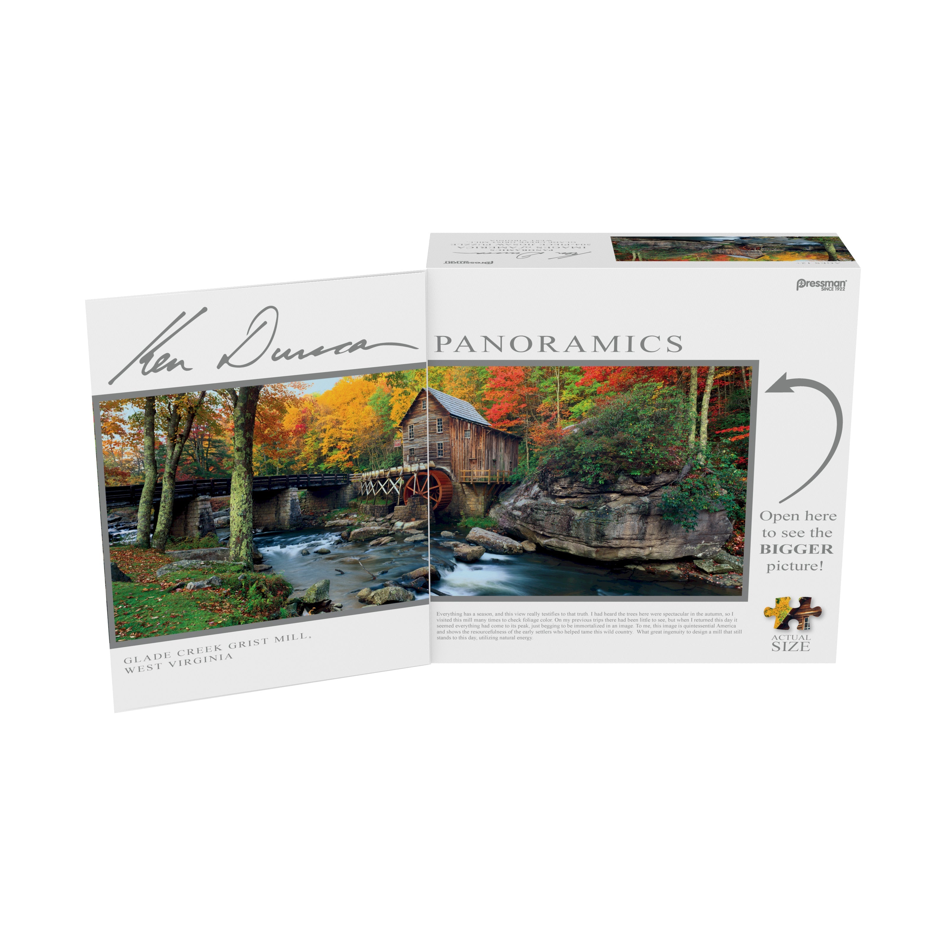  Pressman Toy Ken Duncan Panoramics: Images of America - Glade Creek Grist Mill, West Virginia: 504 Pcs - Multi-color - Bonton