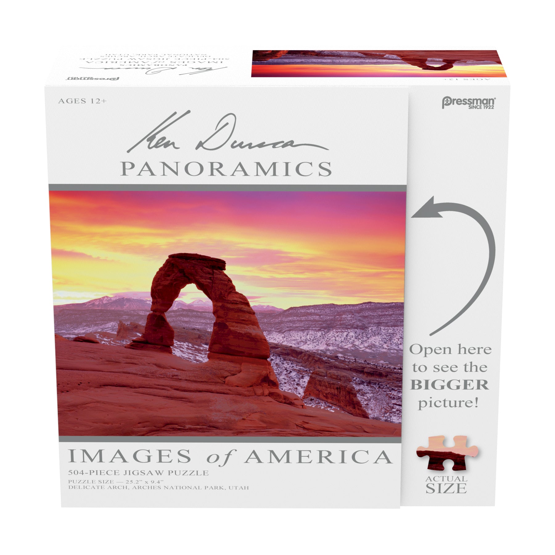  Pressman Toy Ken Duncan Panoramics: Images of America - Delicate Arch, Arches National Park, Utah: 504 Pcs - Multi-color - Bonton