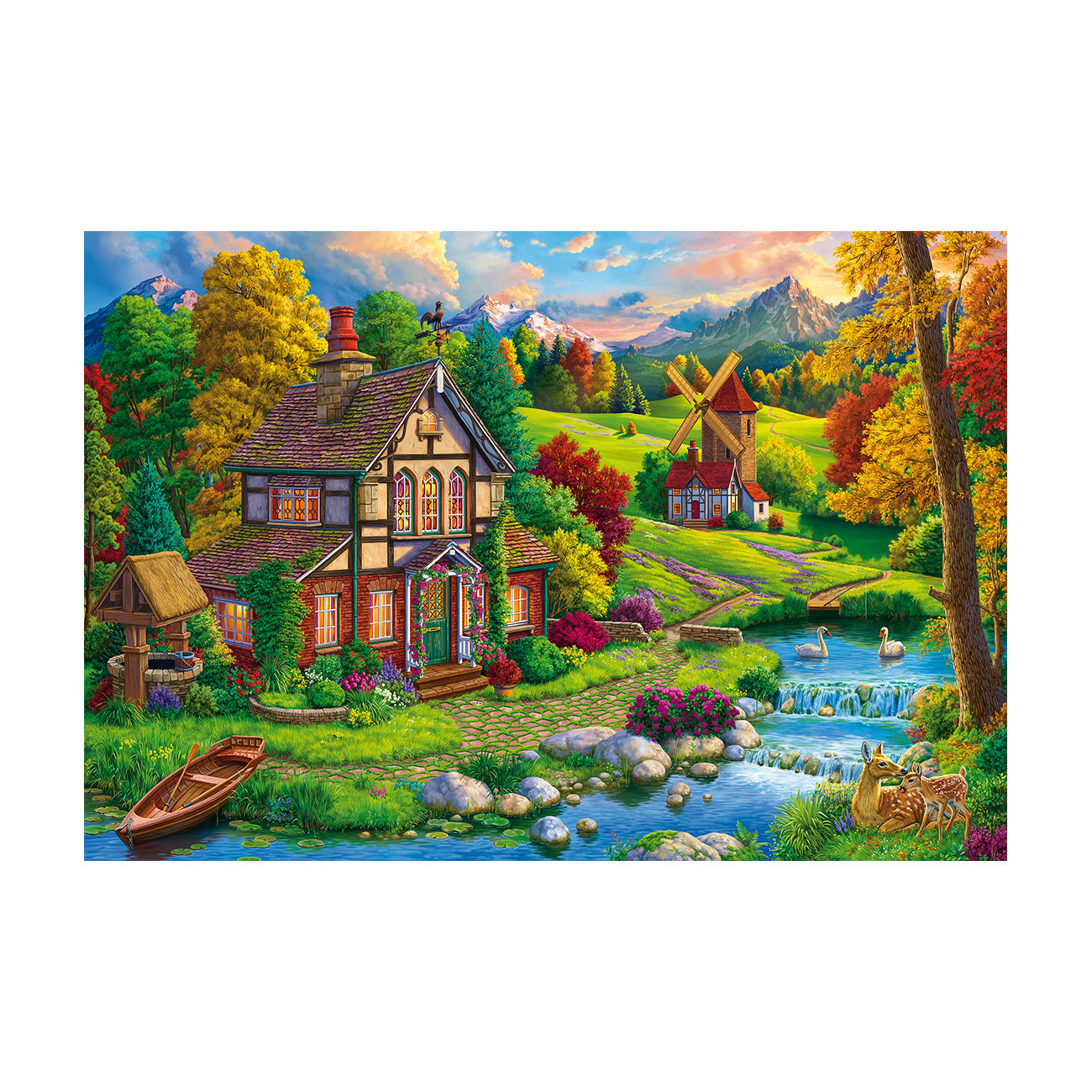  Goliath Beautiful Cozy House by the River: 1000 Pcs - Multi-color - Bonton