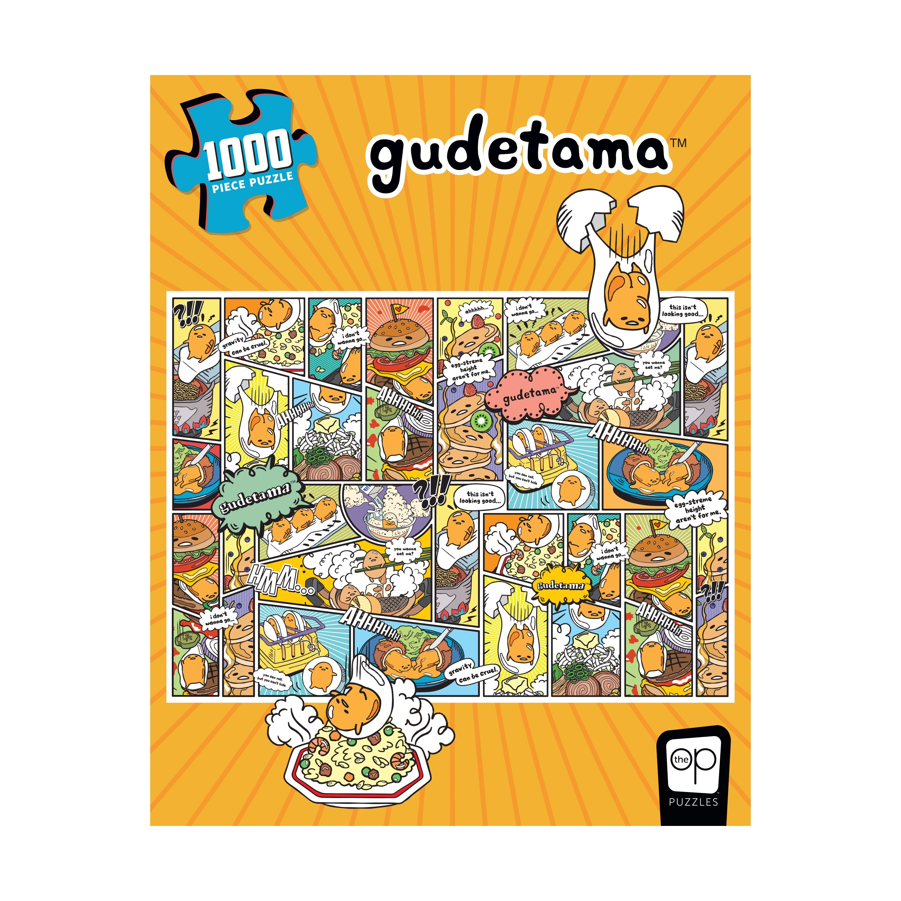  USAopoly Gudetama - Amazing Egg-Ventures Puzzle: 1000 Pcs - Multi-color - Bonton