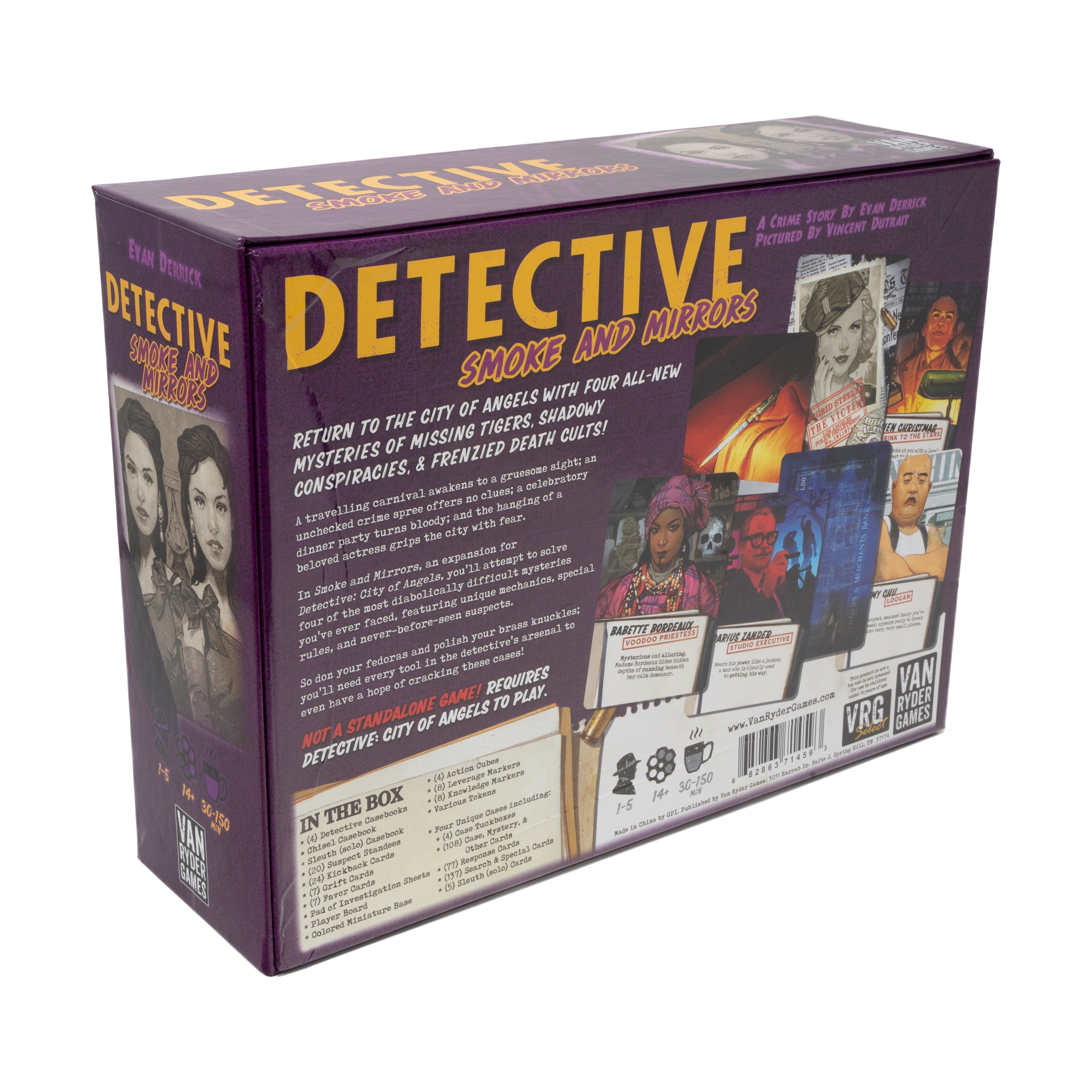  Van Ryder Games Detective: City of Angels - Smoke and Mirrors Expansion - Multi-color - Bonton