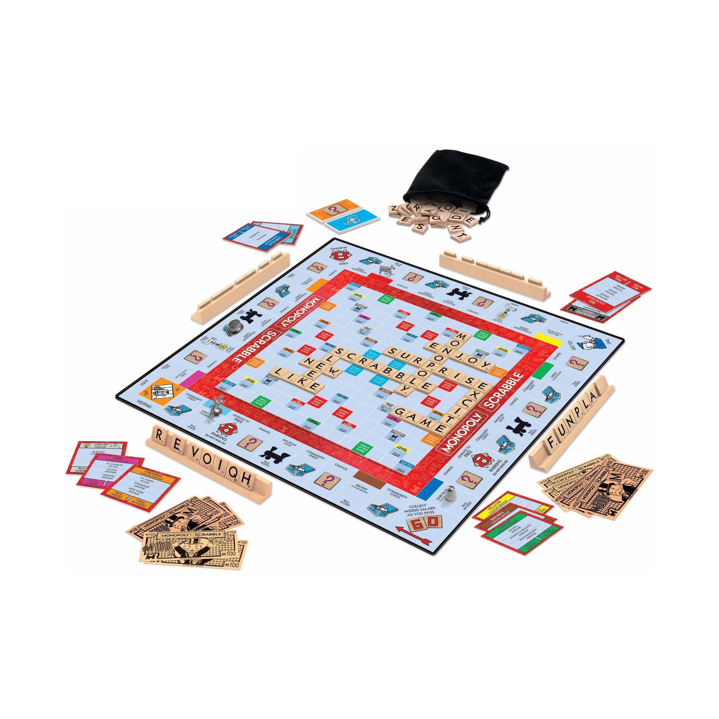  Monopoly Scrabble Game - Multi-color - Bonton