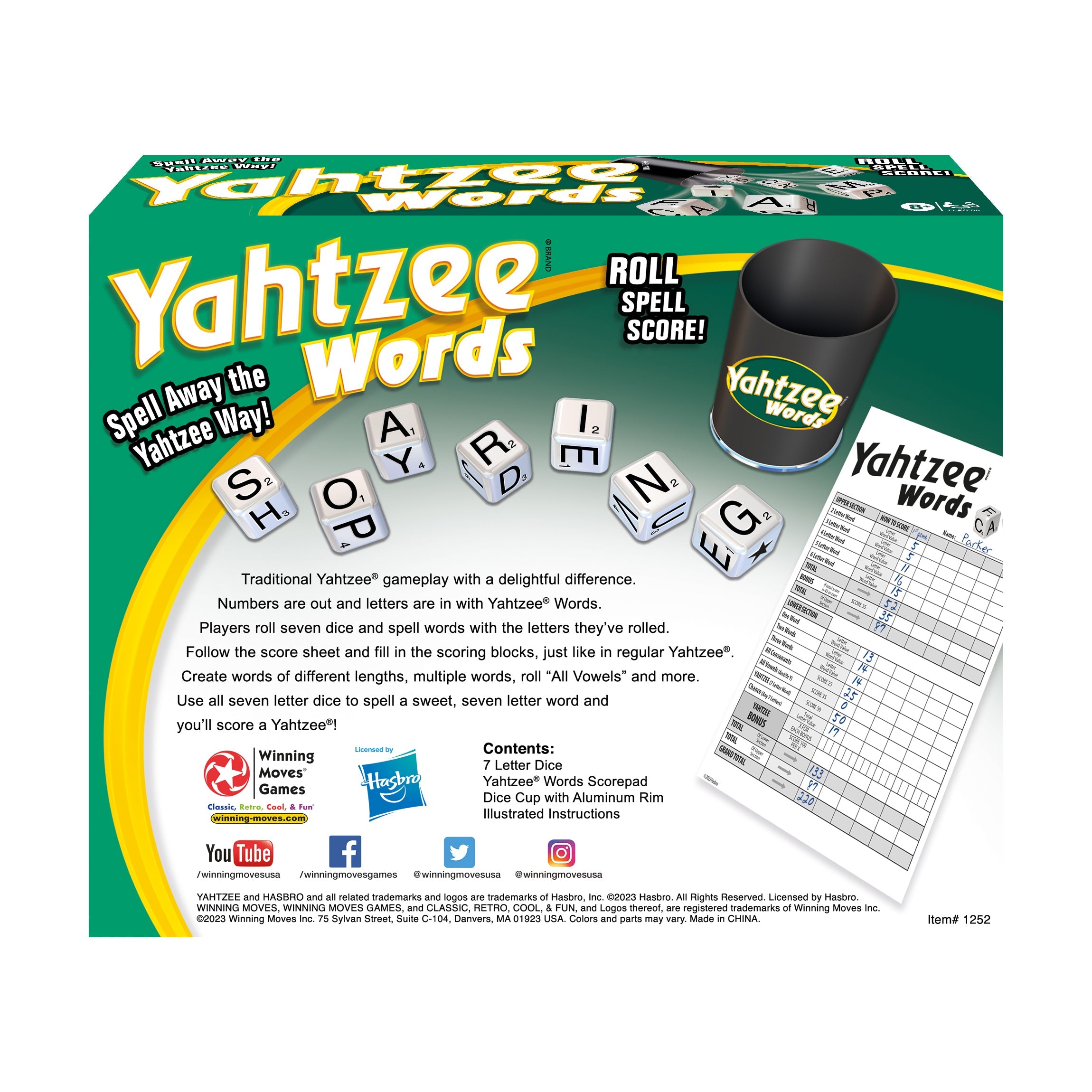  Winning Moves Yahtzee Words - Multi-color - Bonton