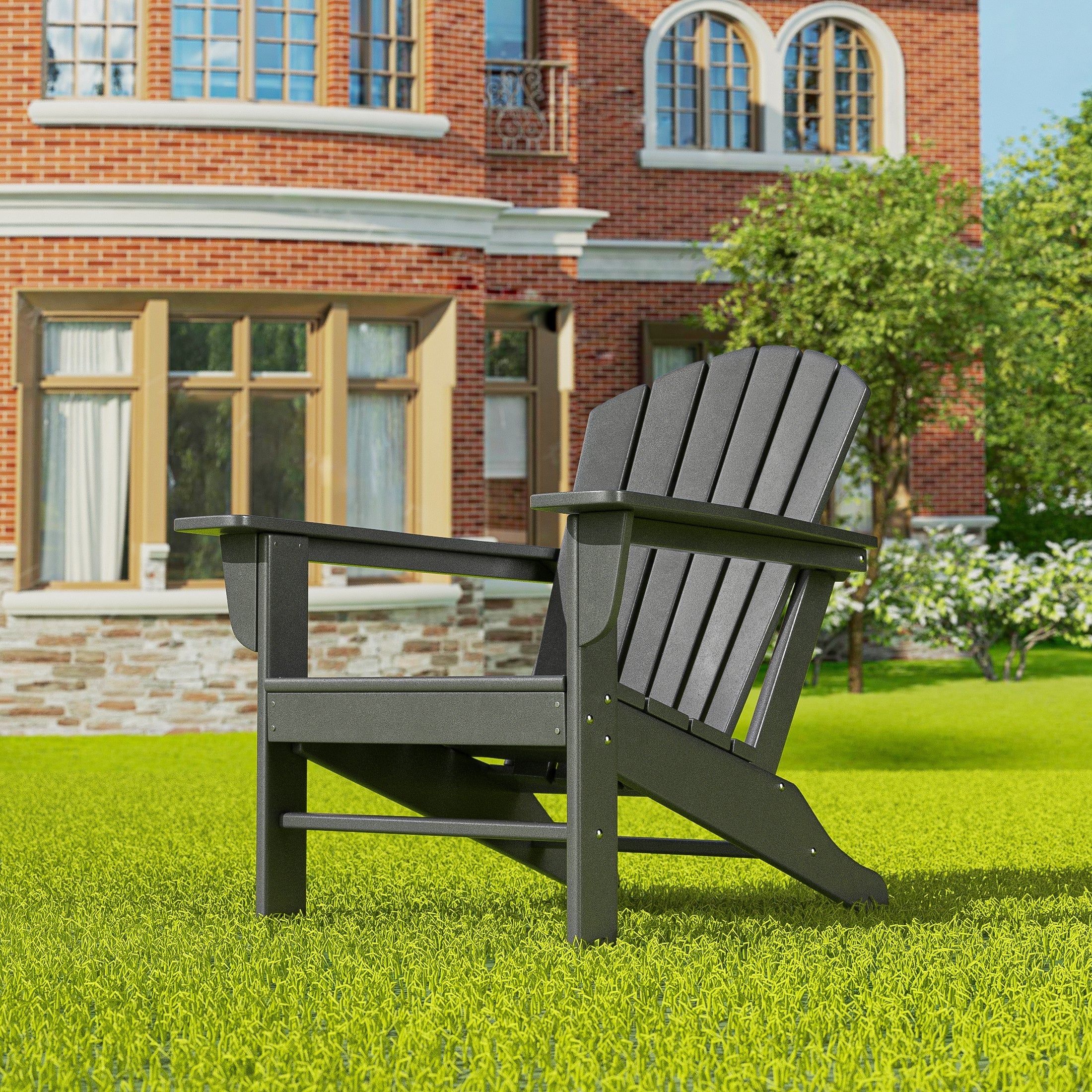  Westin Furniture Outdoor Adirondack Chair - Black - Bonton