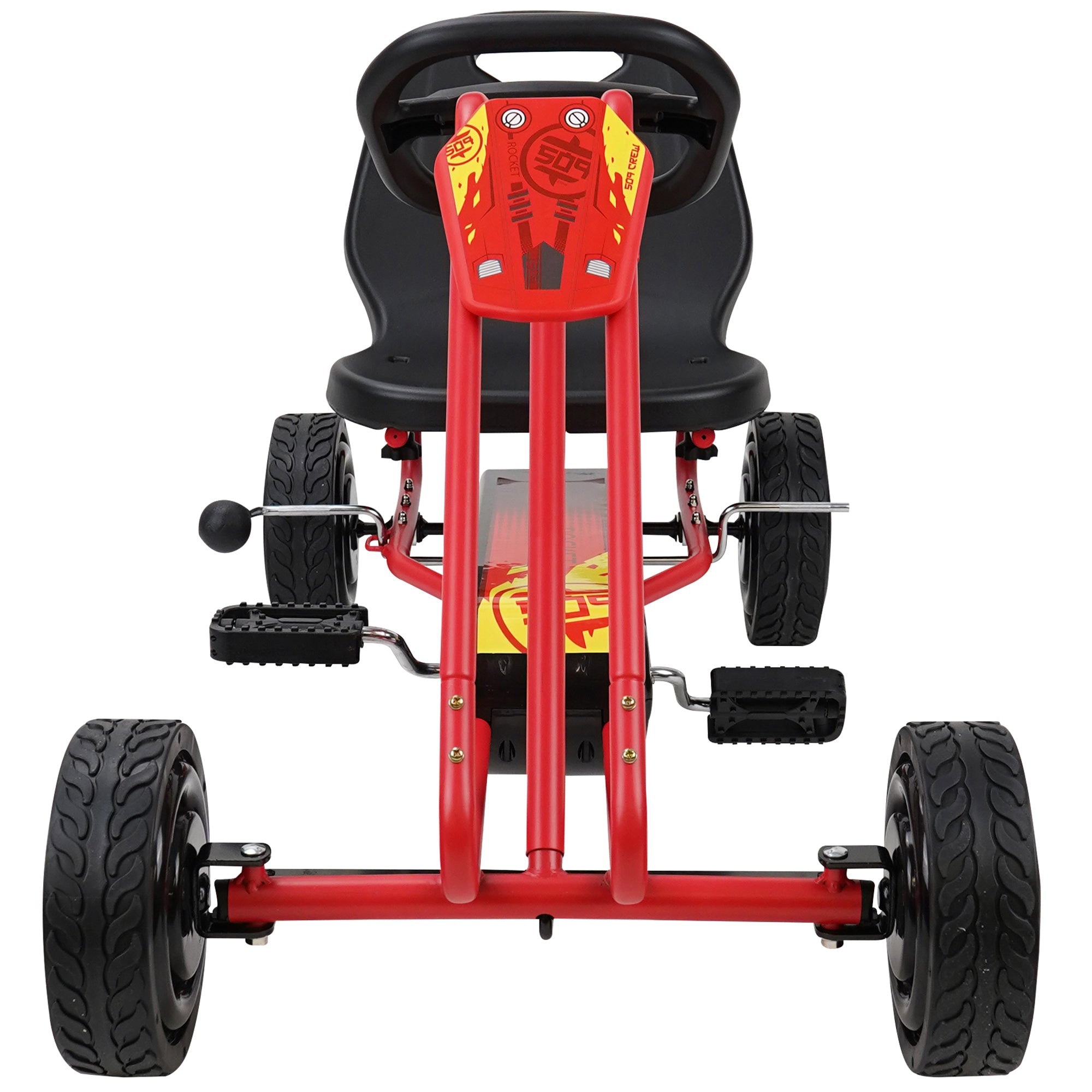  509 Crew Rocket Pedal Go Kart - Red | Pedal Car | Ride On Toys For Boys & Girls With Ergonomic Adjustable Seat & Sharp Handling, Ages 4+ - Multi - Bonton