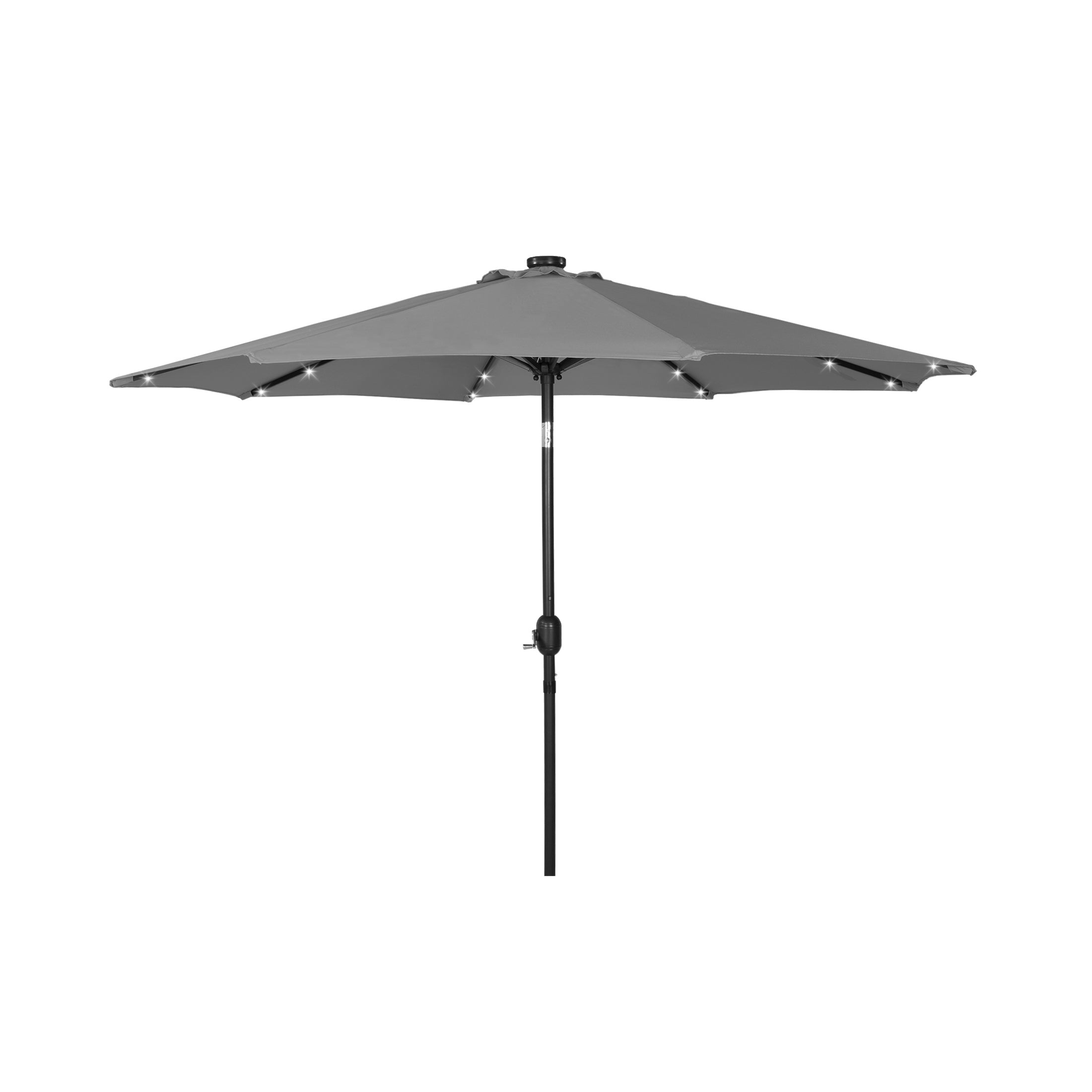  Westin Furniture 9 ft Outdoor Patio Solar LED Market Umbrella with Black Round Base - Dark Green - Bonton