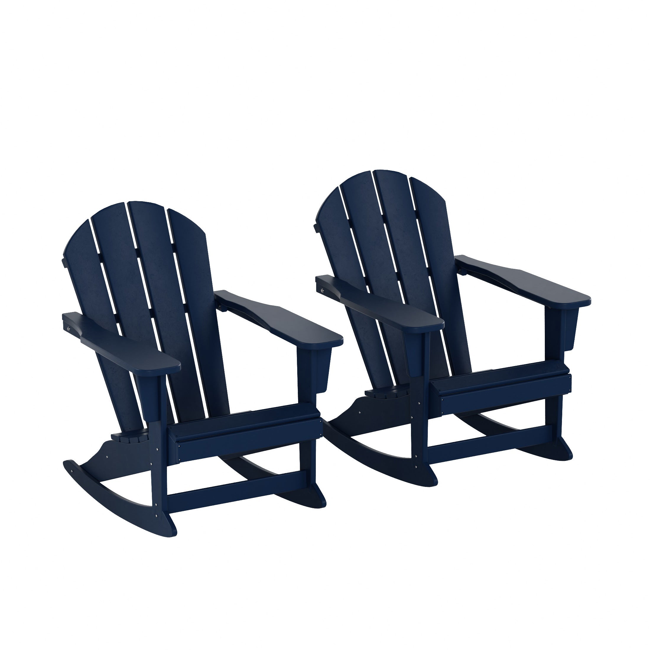  Westin Furniture Outdoor Patio Porch Rocking Adirondack Chair, Set of 2 - Red - Bonton