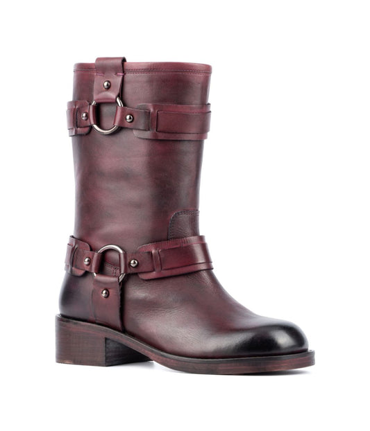Vintage Foundry Co. Women's Augusta Mid Calf Boots Burgundy