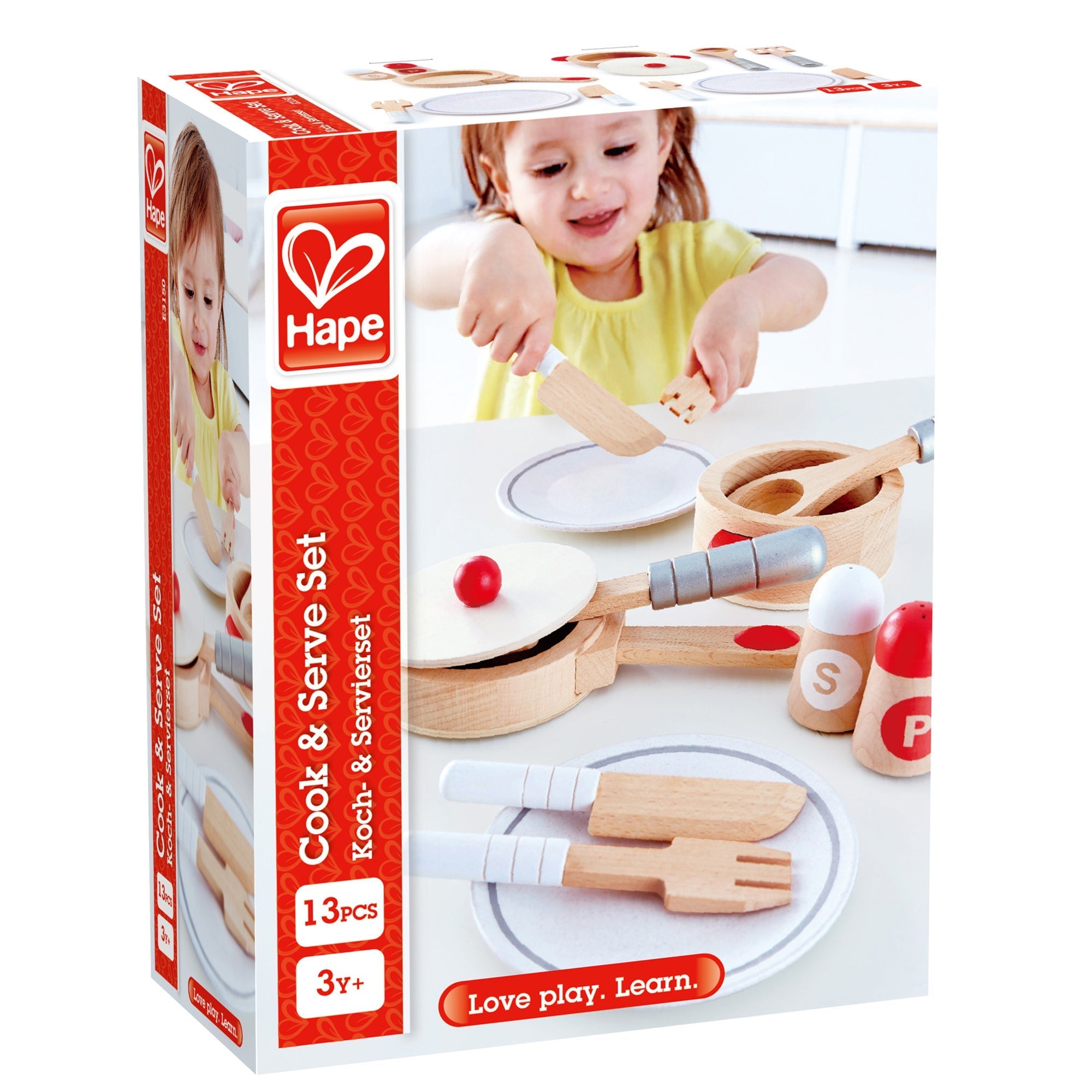  Hape Hape Cook & Serve Wooden Kitchen Accessory Playset - Multi - Bonton