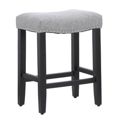 24" Upholstered Saddle Seat Single Counter Stool