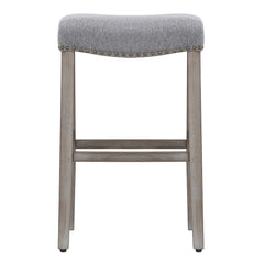 29" Upholstered Backless Saddle Seat Bar Stool