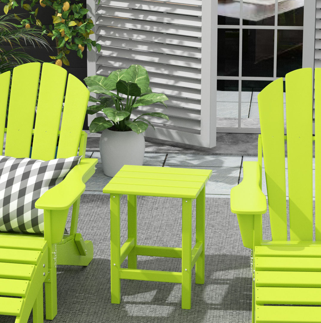  Westin Furniture Outdoor Patio Adirondack Side Table - Lime - Bonton