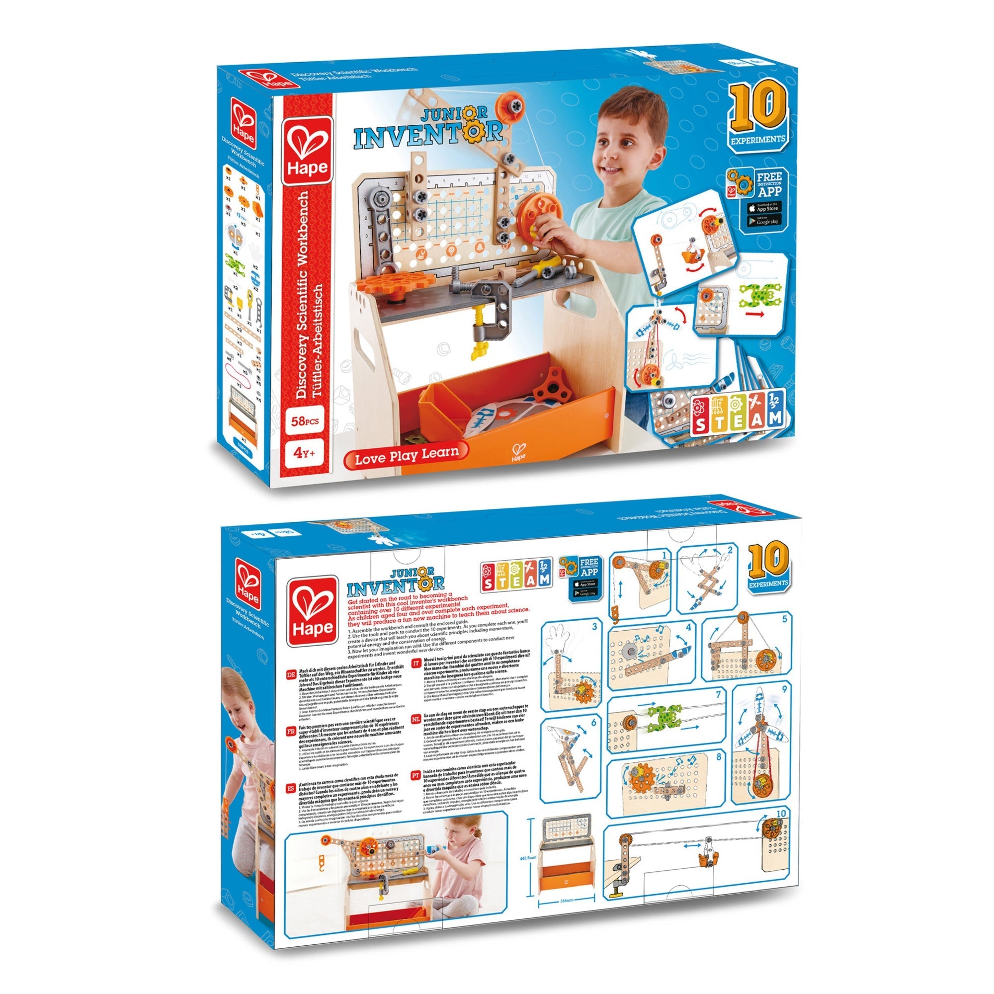  Hape Hape Junior Inventor Discovery Scientific Workbench Building Set, 58 Piece - Multi - Bonton