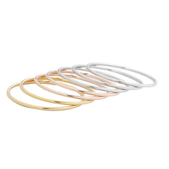 Seven Thin Round Bangle Set