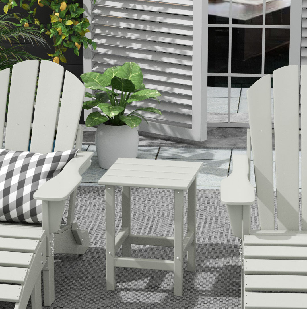  Westin Furniture Outdoor Patio Adirondack Side Table - White - Bonton