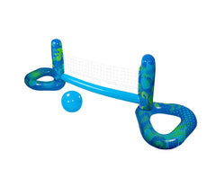 Inflatable Blue Aqua Fun Swimming Pool Volley Ball Game - 90"