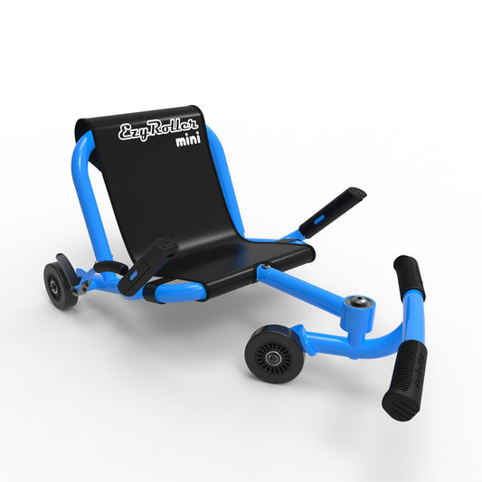 EzyRoller: Mini - Blue - Ride-On Scooter, Cambering Motion, Pedal Free Cart, Hand Brakes, Extendable Frame, 45lb Capacity, Toddler & Kids Ages 2+-Multi-One Size-1