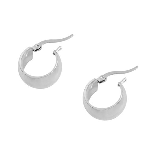  Gemesis Jewels by Edforce Classic Wide Rounded Hoop Earrings - Gold - Bonton