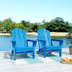 Outdoor Folding Adirondack Chair, Set of 2