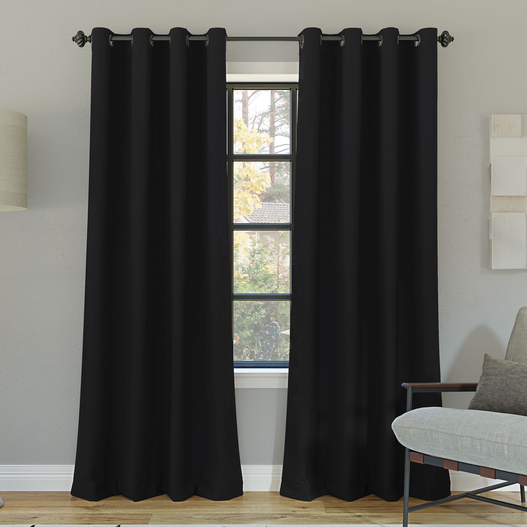  Rocco Theater Grade Extreme 100% Blackout Grommet Curtain Panel - Pearl - Bonton