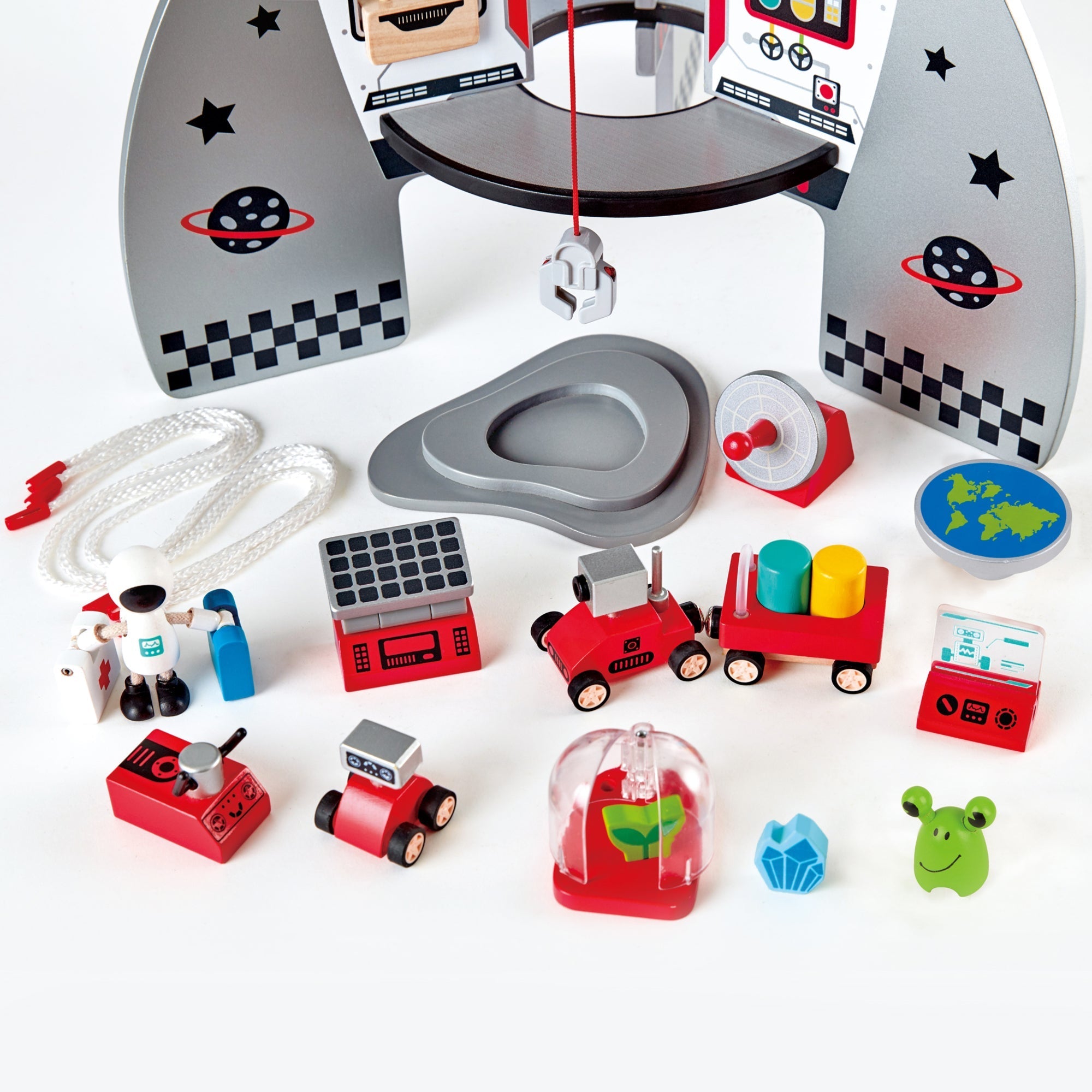  Hape Hape Four-Stage Rocket Ship Playset W/ Accessories - Multi - Bonton