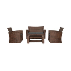 4-Piece Conversation Outdoor Patio Sofa Set with Cushions