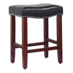 24" Upholstered Saddle Seat Single Counter Stool