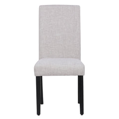 Upholstered Linen Fabric Dining Side Chair, Set of 2