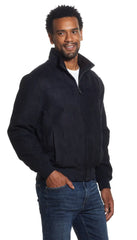 Men's Microsuede Bomber Jacket