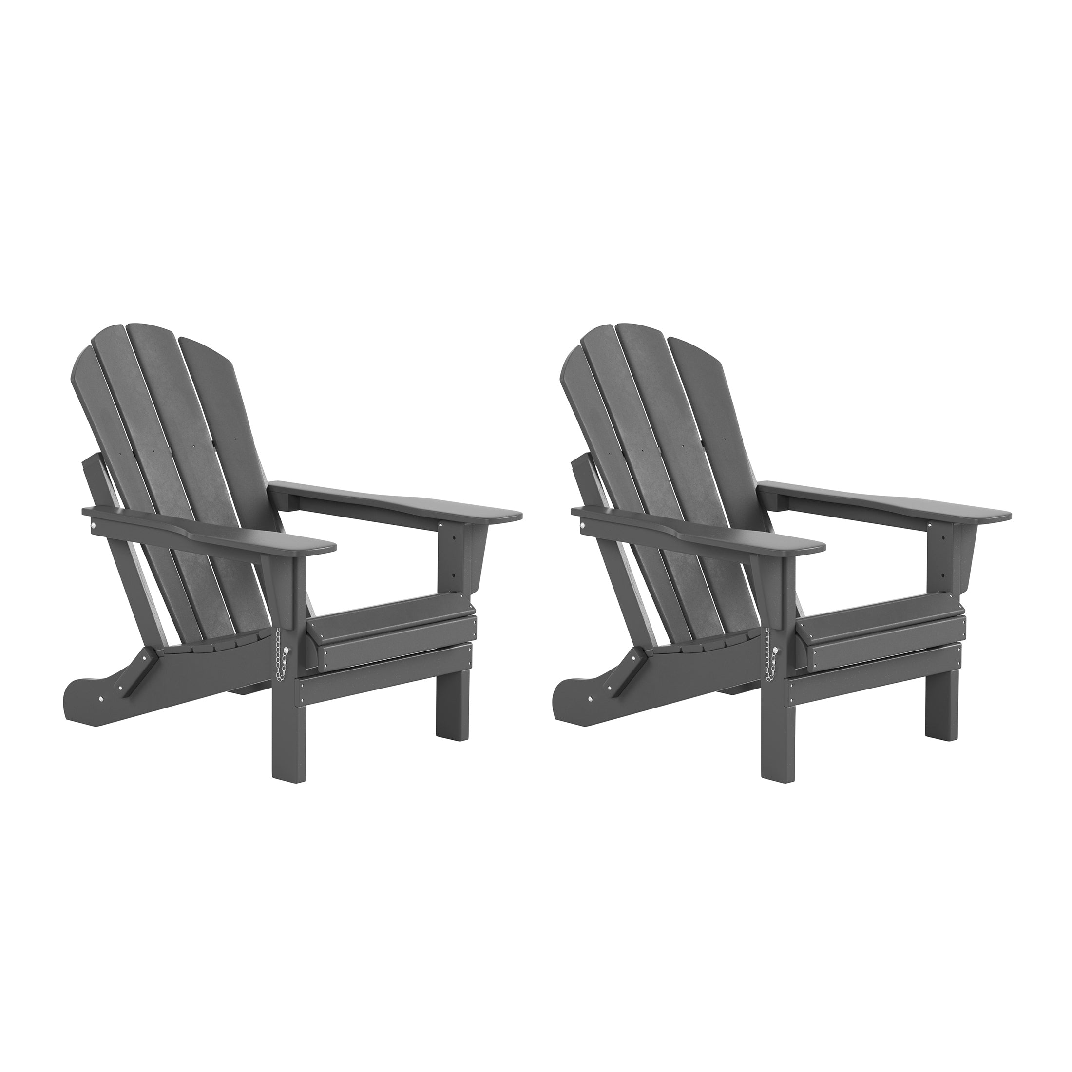  Westin Furniture Outdoor Folding Adirondack Chair, Set of 2 - Sand - Bonton