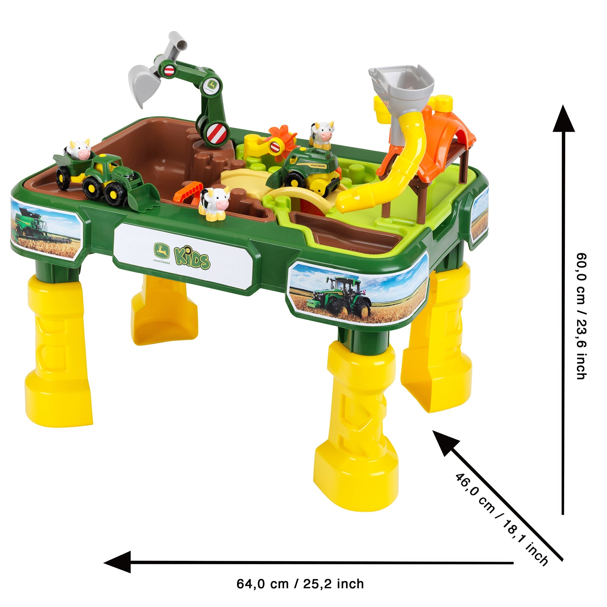  Klein John Deere: Farm and Water Table - 2-in-1 Kids Play Table, Ages 3+ - Multi - Bonton