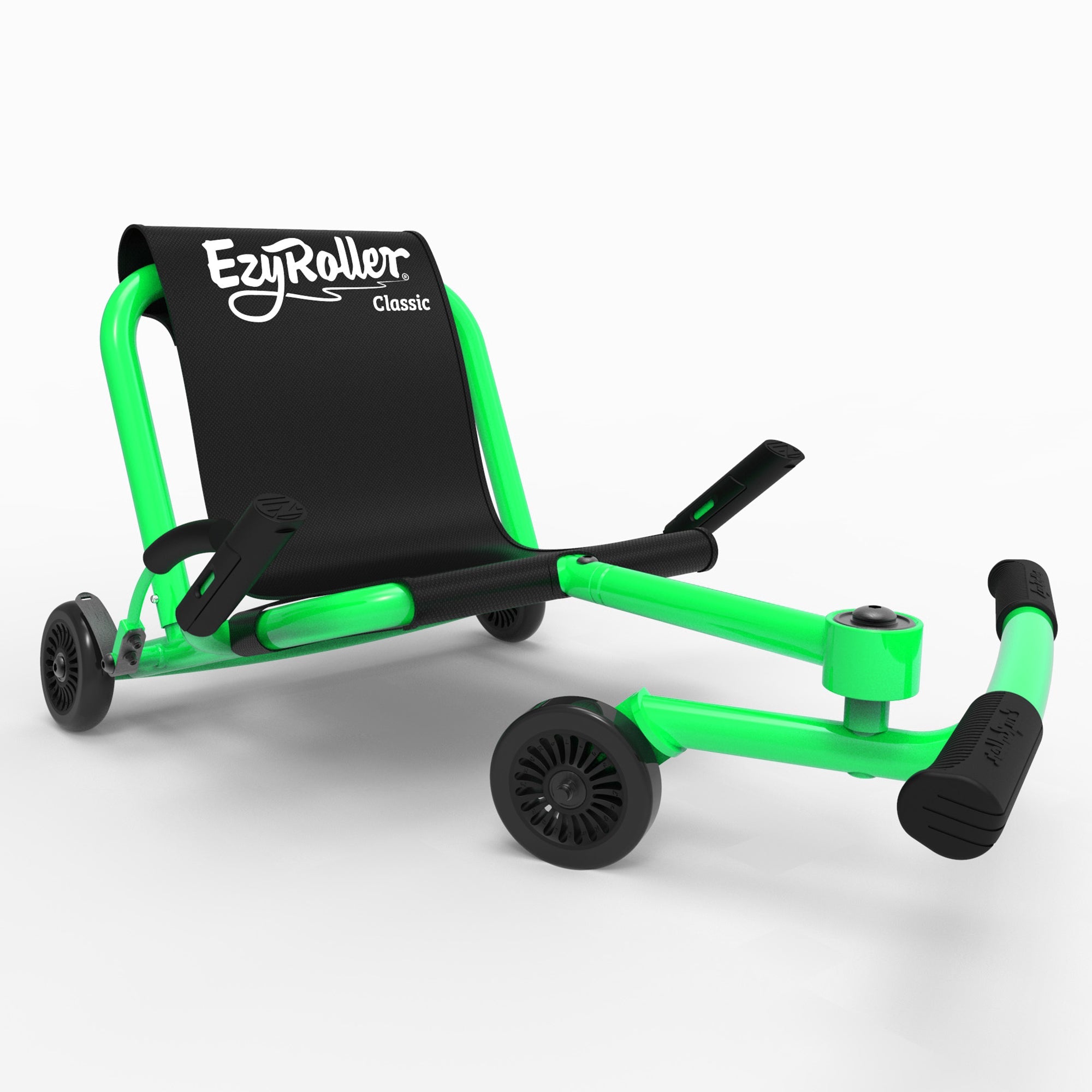  Ezyroller EzyRoller: Classic - Green - Ride-On Scooter, Cambering Motion, Pedal Free Cart, Hand Brakes, Extendable Frame, 154lb Capacity, Kids Ages 4+ - Multi - Bonton