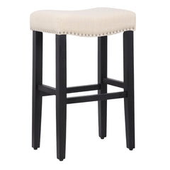 29" Upholstered Backless Saddle Seat Bar Stool