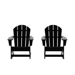 Outdoor Patio Porch Rocking Adirondack Chair, Set of 2