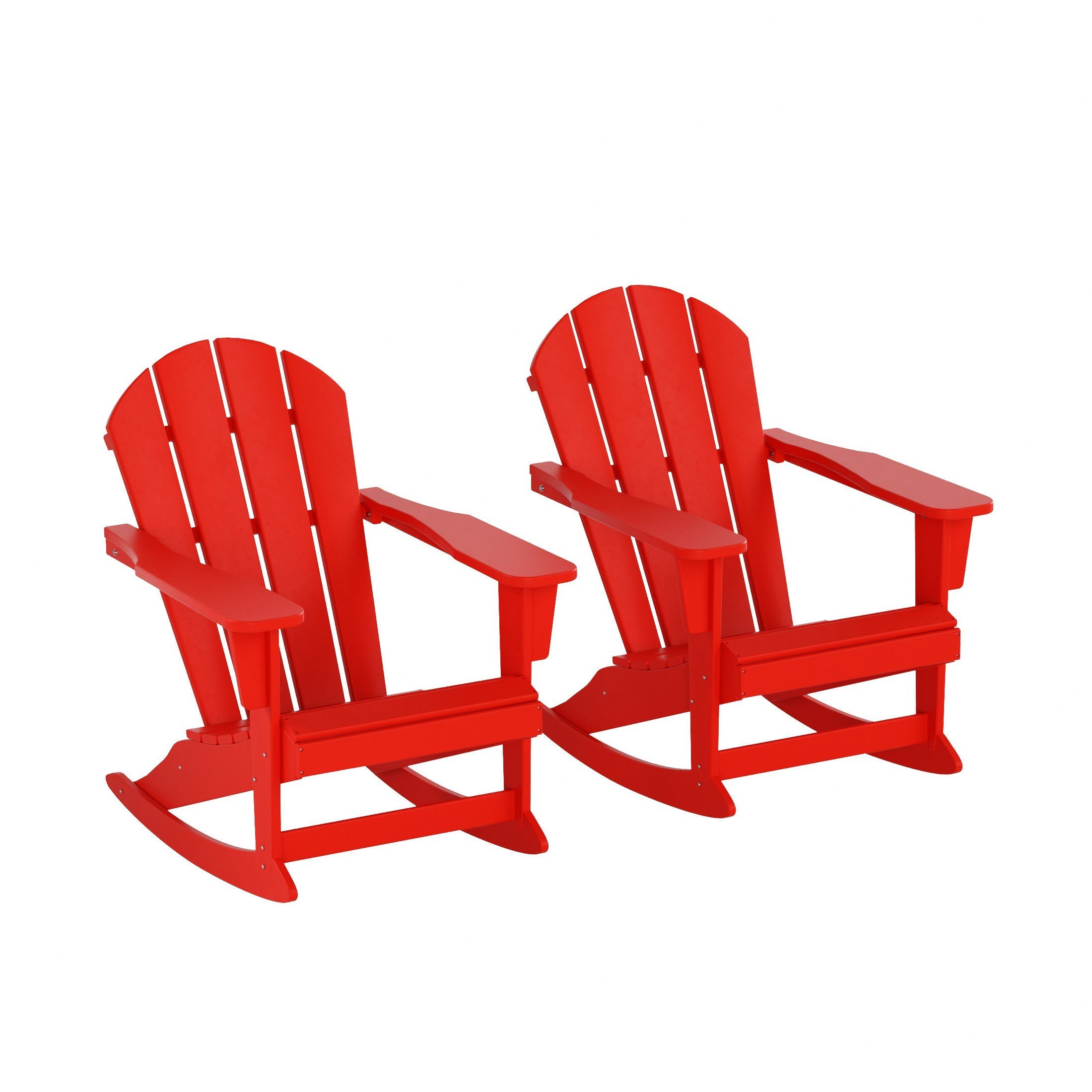  Westin Furniture Outdoor Patio Porch Rocking Adirondack Chair, Set of 2 - Gray - Bonton