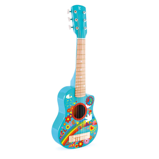 Hape First Flower Power 26" Musical Guitar in Turquoise