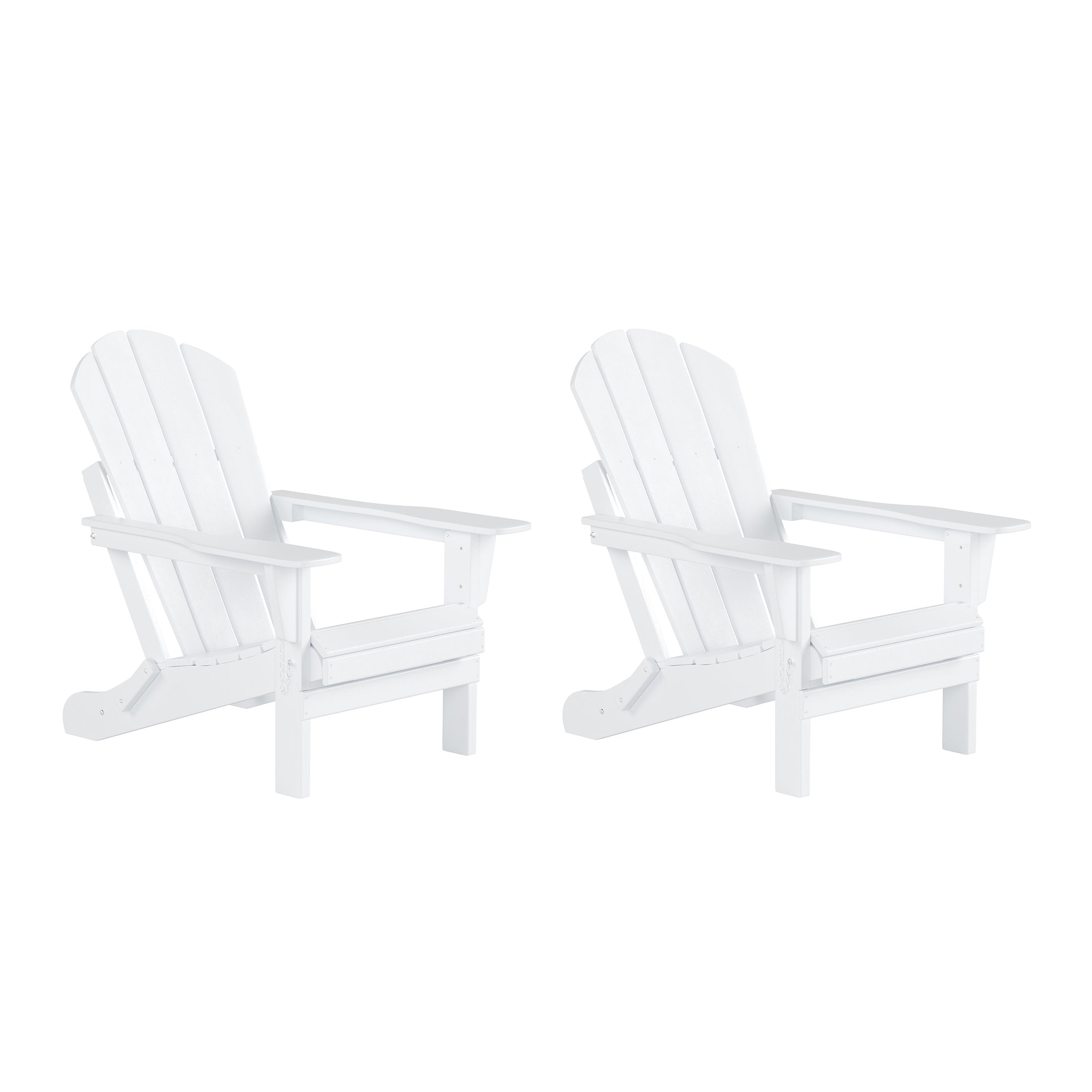  Westin Furniture Outdoor Folding Adirondack Chair, Set of 2 - Black - Bonton