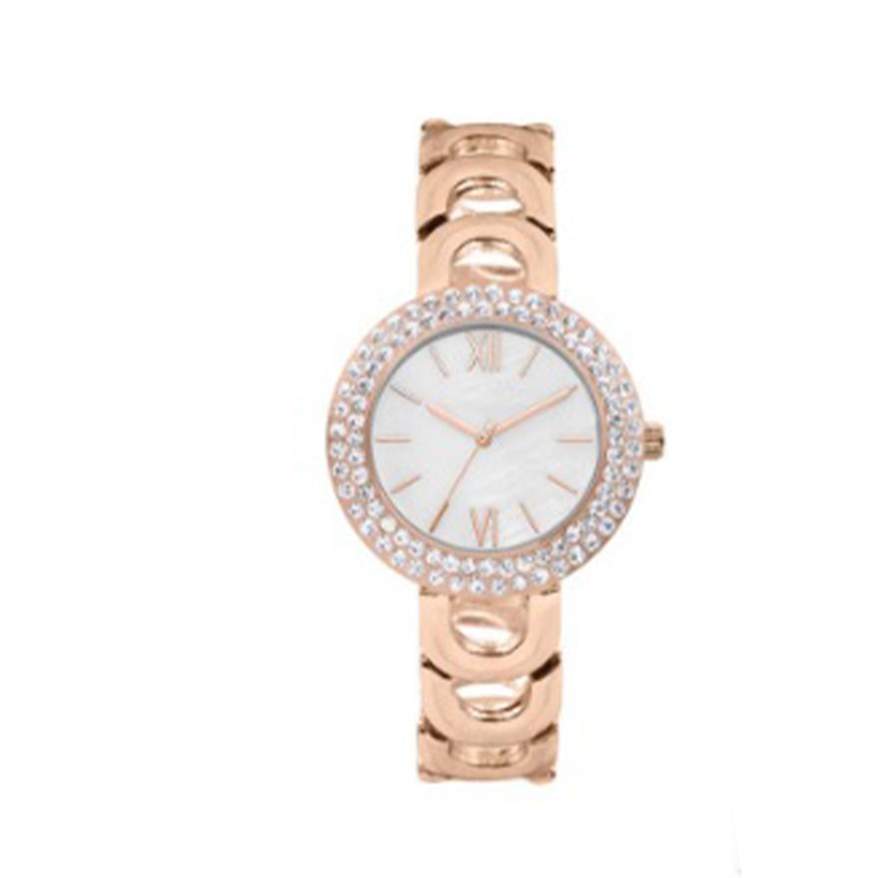  Analog Watch-Heart Jewelry Set - Rose Gold - Bonton