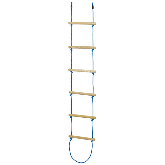 Trelines: Climbing Rope Ladder 7 ft - Hang From A Tree Or Trelines Lines, Wood Steps, Swinging, Outdoor Sport Play, 250lb Cap, Adults & Kids Ages 5+-Multi-One Size-2