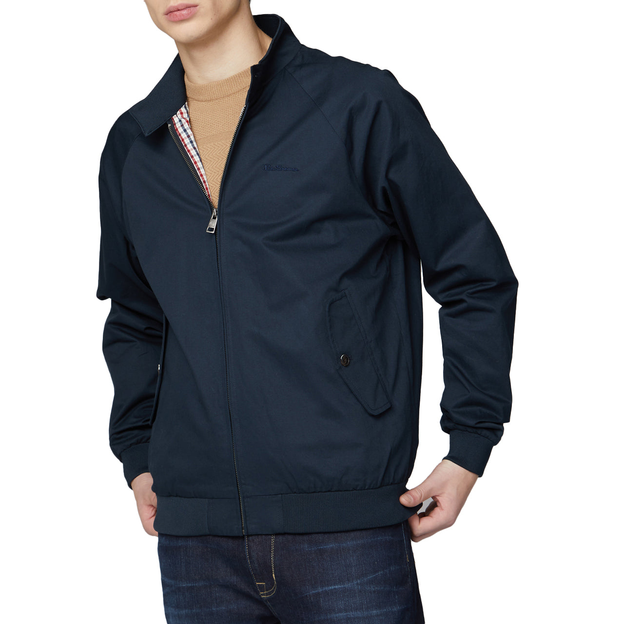 Ben Sherman Signature Harrington Jacket with 2-Button Collar