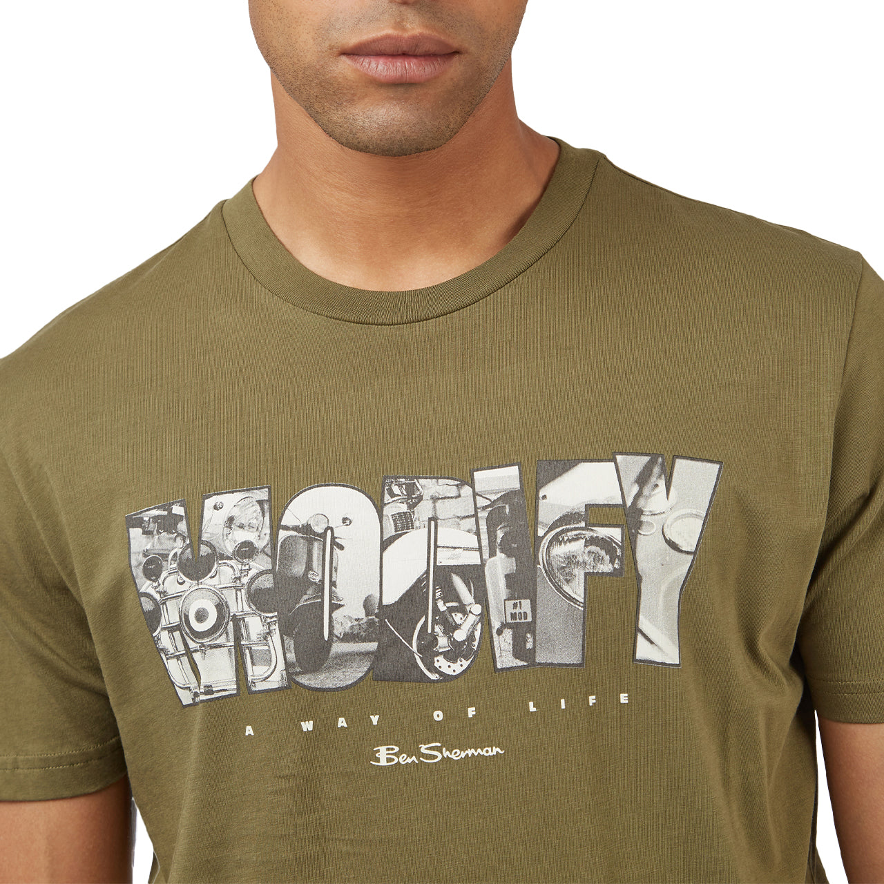  Ben Sherman Culture Graphic T-Shirt - Camouflage - Bonton