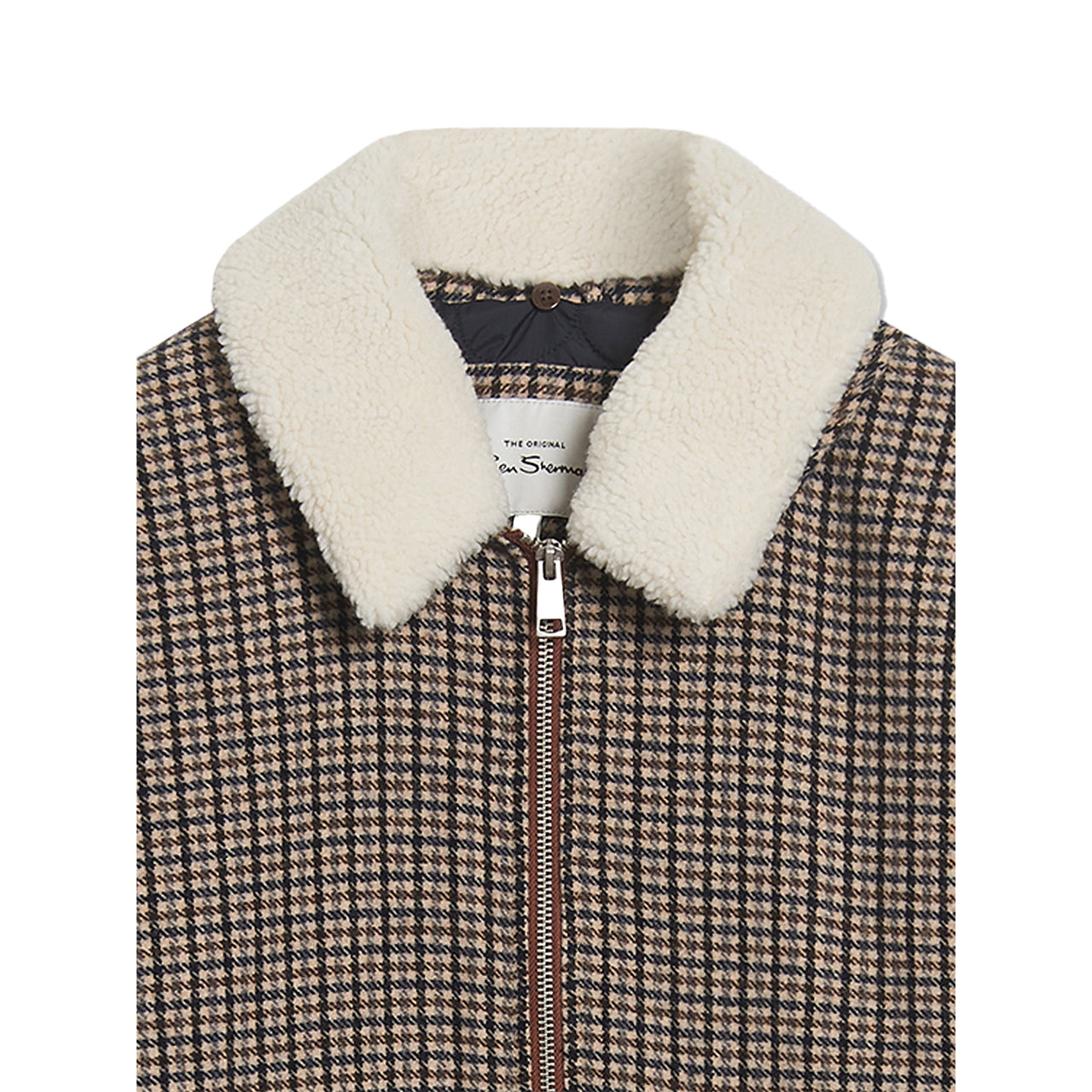  Ben Sherman Heritage Check Wool with Embroidered Logo - Sand - Bonton