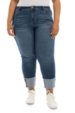 Plus 29.5" - 25" Fray Cuff Denim Jeans