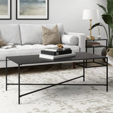 Alcide 48'' Wide Coffee Table with Metal Top