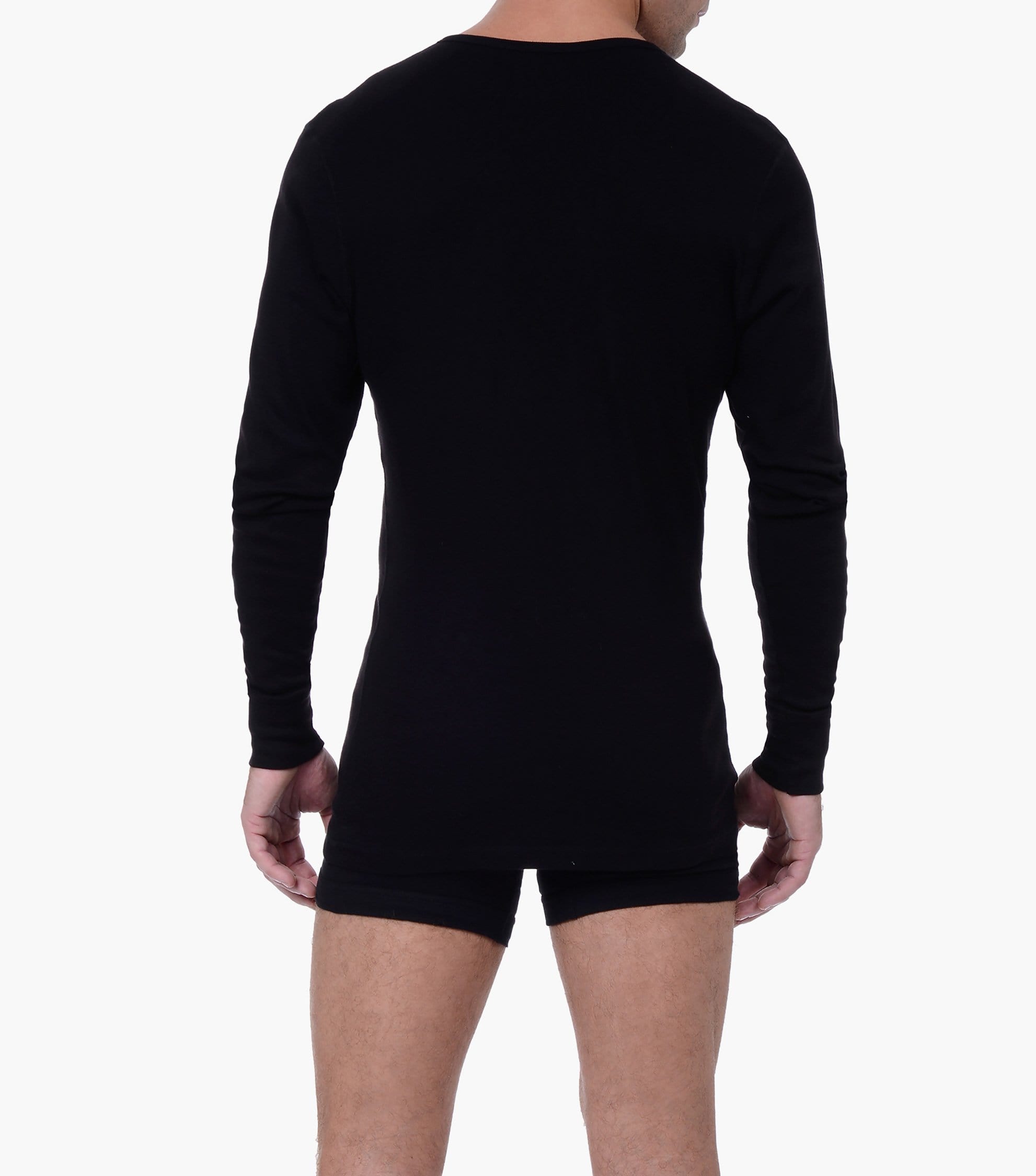 2xist Cotton Long Sleeve Henley - White - Bonton