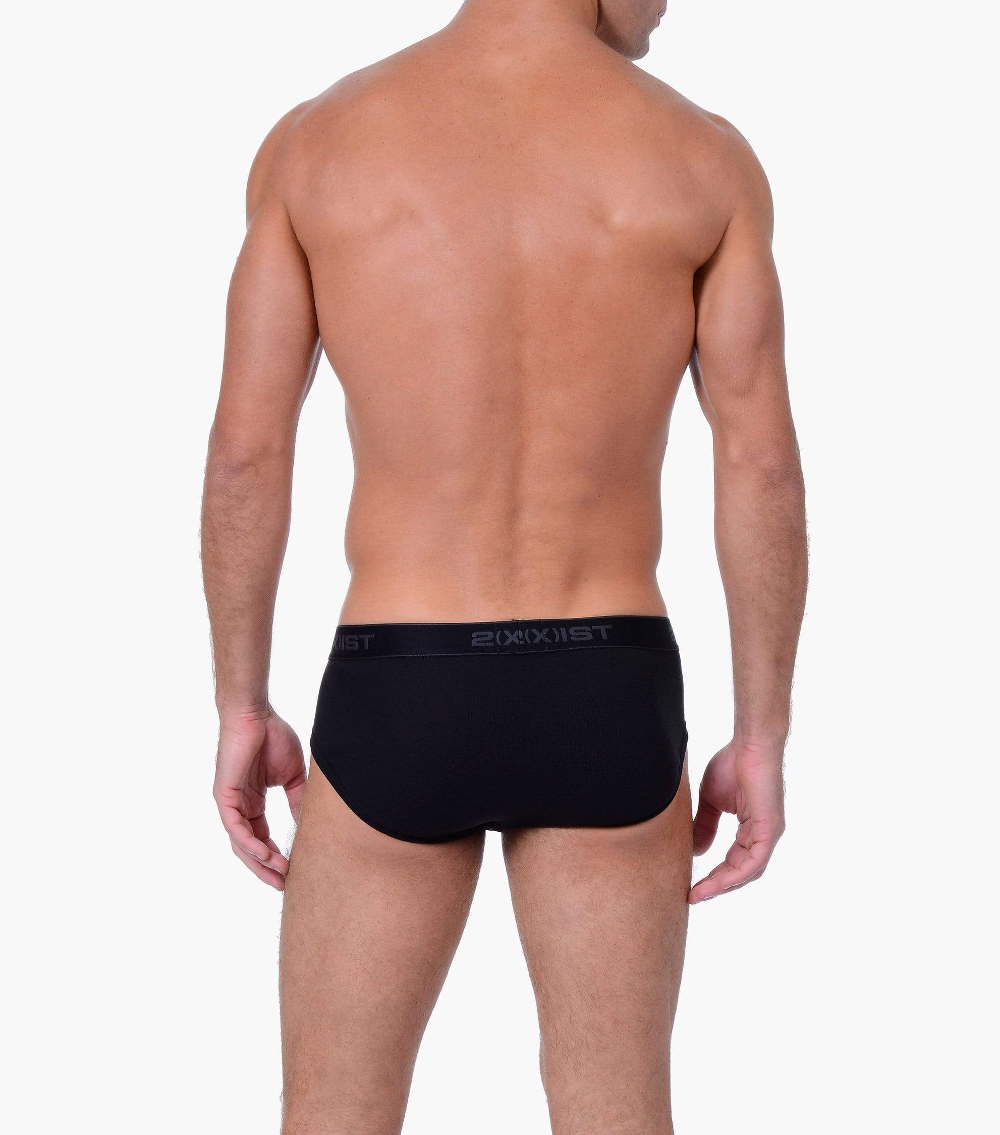  2xist Cotton 3 Pack Contour Pouch Brief - Black New Logo - Bonton