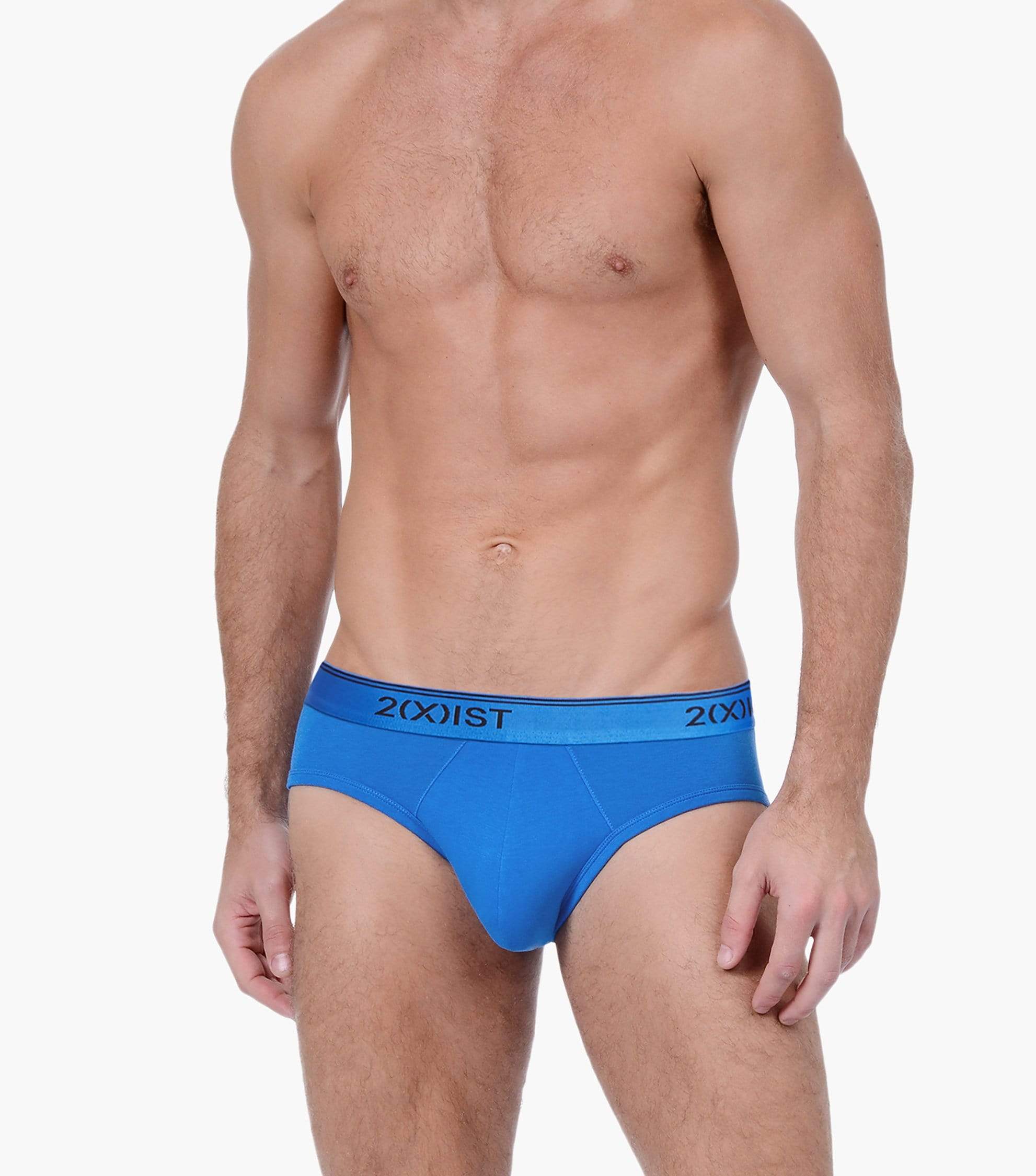  2xist 3 Packs Essential Stretch No-show Brief - Eclipse / Lead / Dazzling Blue - Bonton