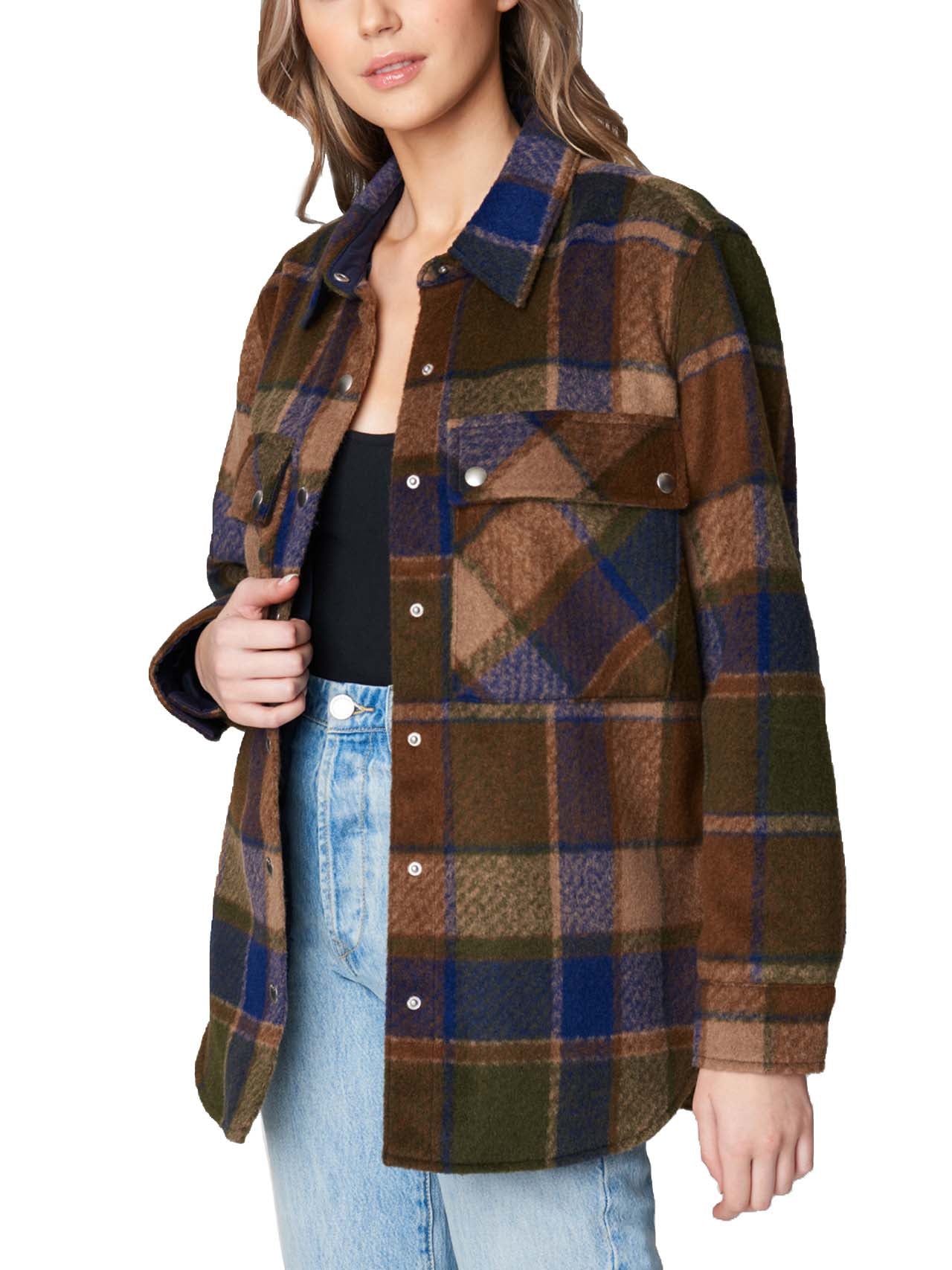  BlankNYC Multi Color Plaid Shacket - Multi - Bonton